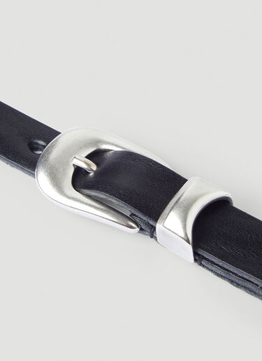 Our Legacy Curved Buckle Belt Black our0346003