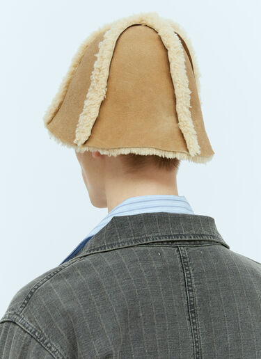 Acne Studios 羊毛皮渔夫帽  驼 acn0154033