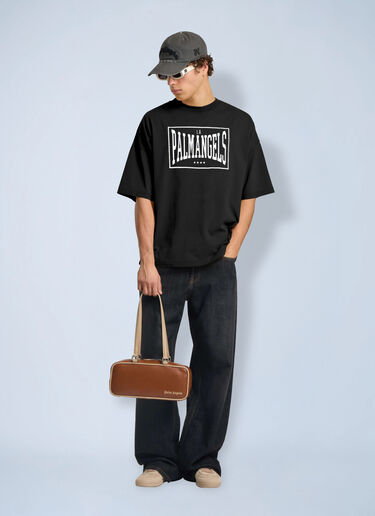 LN-CC® - Palm Angels: Vintage Box Logo Loose T-Shirt - Black Palm Angels Vintage Box Logo Loose T-Shirt Black pma0166270