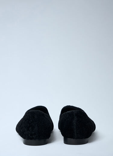 Shearling-Lined Suede Loafers TOTEME Shearling-Lined Suede Loafers Black tot0263056