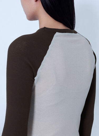 Acne Studios Raglan Sleeve Graphic T-Shirt Brown acn0265074