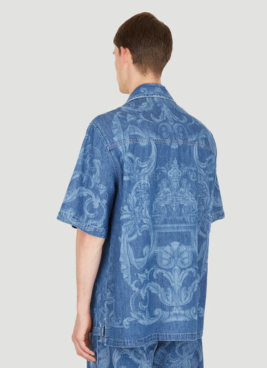 Versace Baroque 牛仔衬衫 蓝 ver0149018