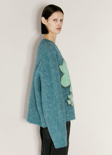 Martine Rose Boxy V Neck Sweater Blue mtr0255006