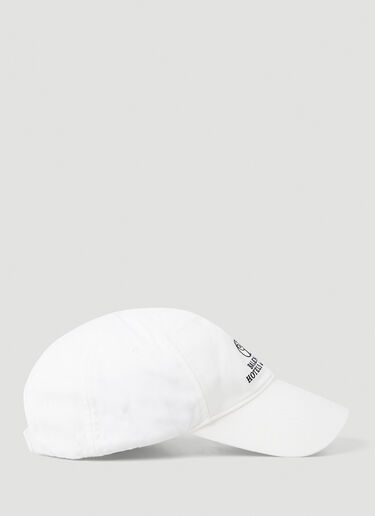 Balenciaga Logo Resorts Baseball Hat  White bal0145134