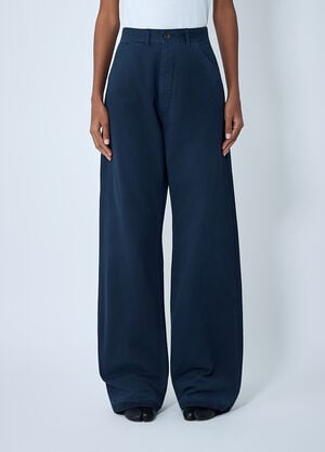 Maison Margiela Cotton Twill Pants Blue mla0261009