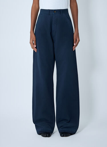 Cotton Twill Pants Maison Margiela Cotton Twill Pants Blue mla0261009