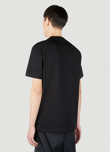 Versace Varsity 徽标贴花 T 恤 黑色 ver0151006