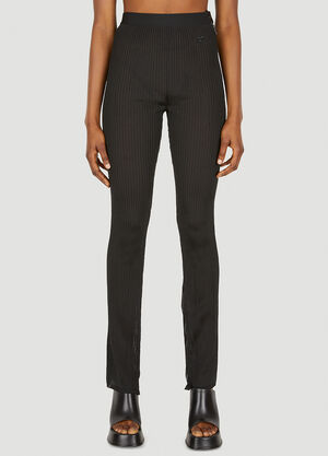 Courrèges トランスパレント ニットパンツ ブラック cou0248013