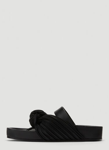 Jil Sander Pleated Sandals Black jil0244015
