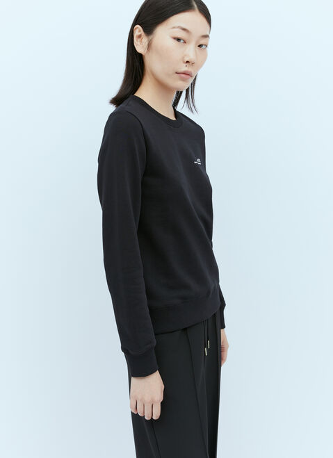 A.P.C. ロゴプリント スウェットシャツ ブラック apc0248025