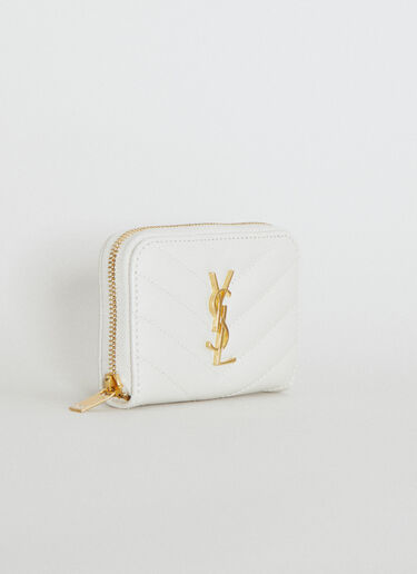 Cassandre 菱格纹零钱包 Saint Laurent Cassandre 菱格纹零钱包 乳白色 sla0253138