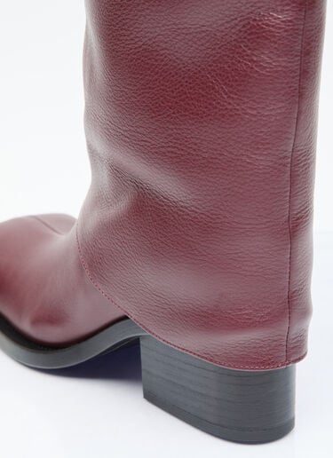 Havva Leather Boots Fidan Novruzova Havva Leather Boots Burgundy fid0254012