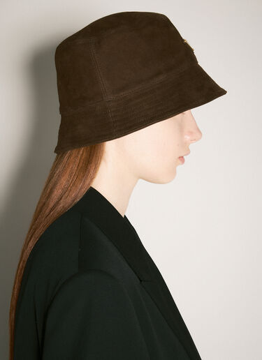 Prada Suede Bucket Hat Brown pra0258067