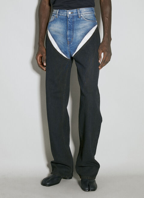Y/Project Cut Out Denim Jeans Grey ypr0153001