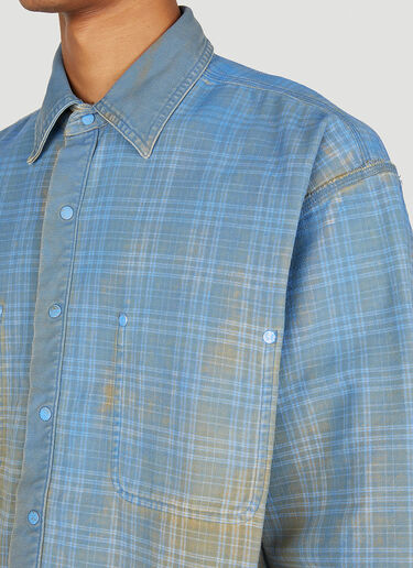 NOTSONORMAL Double Flannel Overshirt Blue nsm0351005