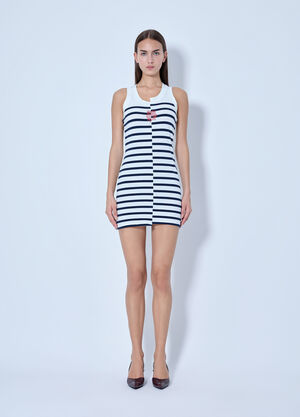 Jean Paul Gaultier Stretch Cotton Asymetric Short Dress White jpg0266002
