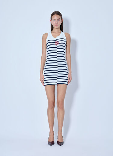 LN-CC® - Jean Paul Gaultier: Stretch Cotton Asymetric Short Dress - White Jean Paul Gaultier Stretch Cotton Asymetric Short Dress White jpg0266002
