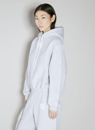 Alexander Wang 퍼프 로고 후드 스웨트셔츠 그레이 awg0253008