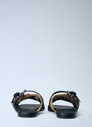 Acne Studios Leather Belts Strap Sandals Brown acn0364020