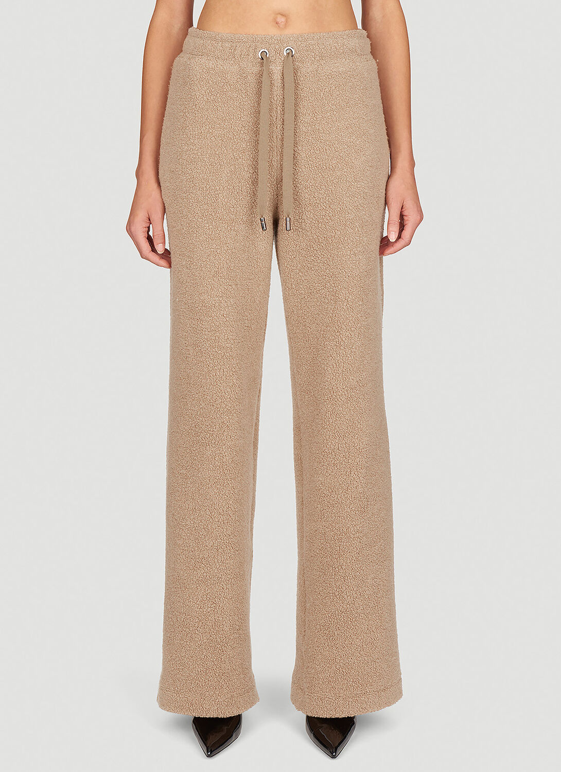 Shop Dolce & Gabbana Terry-cloth Track Pants In Beige