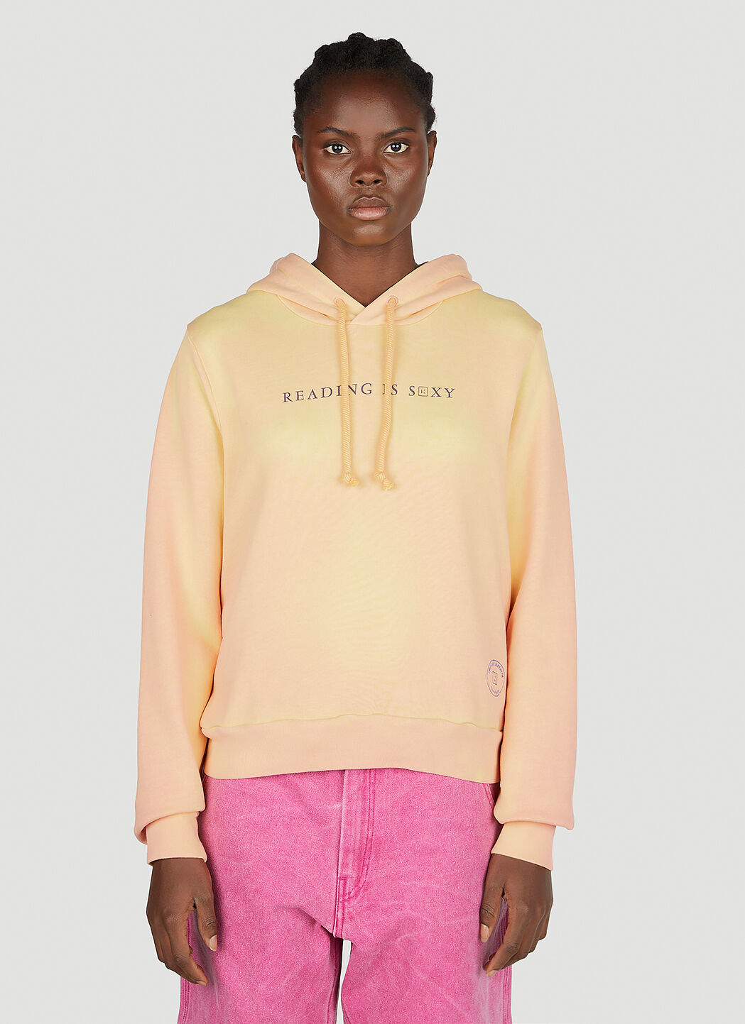 Acne Studios Heat Reactive Hooded Sweatshirt in Orange LN CC