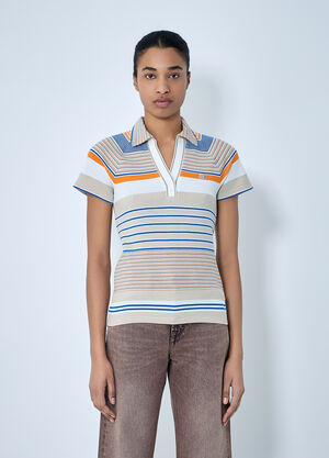 Lacoste Slim Fit Striped Piqué Polo Shirt White lac0264001