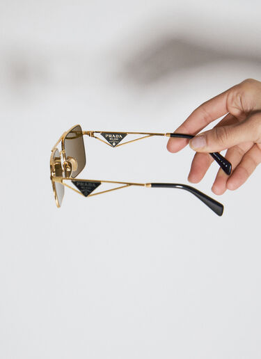 Prada Square Metal Sunglasses Gold lpr0255004
