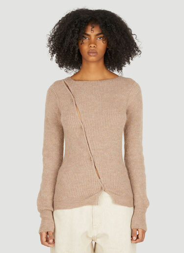 Jacquemus La Maille Pau Cardigan Beige jac0250114