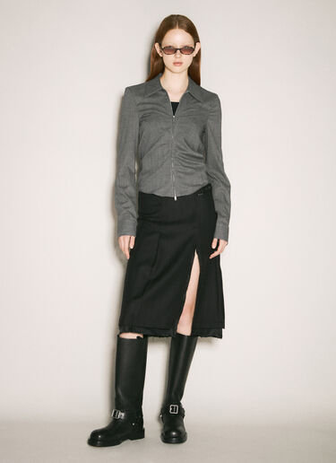 Slim Zip Shirt Our Legacy Slim Zip Shirt Grey our0258020