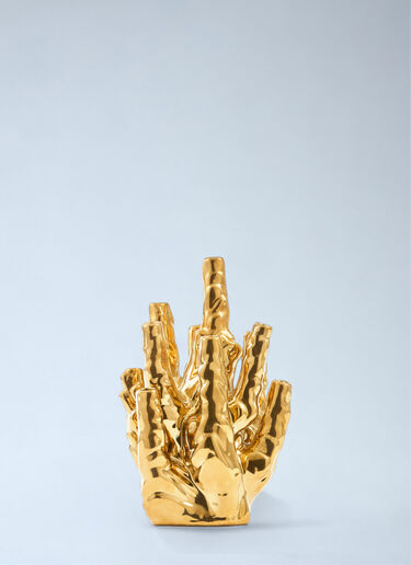 POLSPOTTEN Sculptural Brass Candle Holder Gold wps0692209