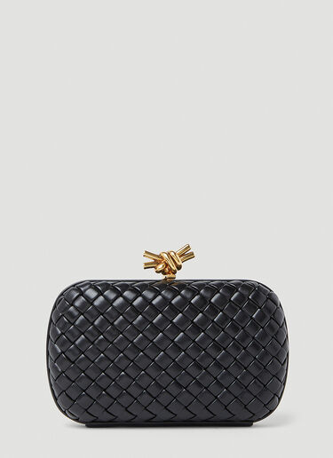 Bottega Veneta Knot Minaudiere Clutch Bag Black bov0253025