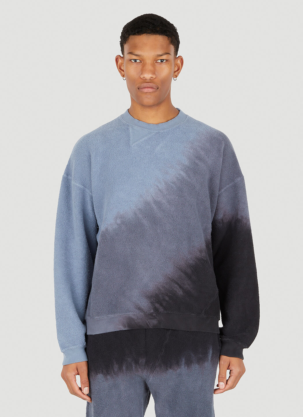 NOMA t.d. Hand Dyed Twist Sweatshirt in Grey LN CC