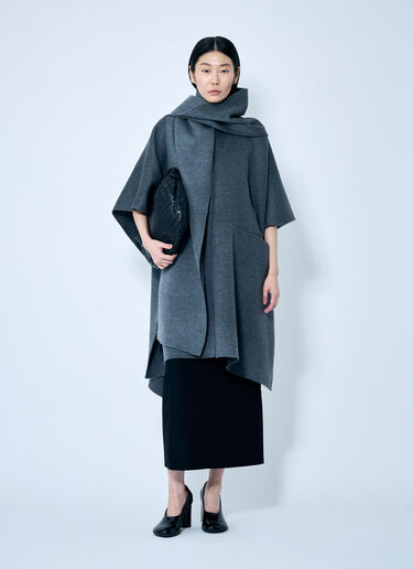TOTEME Doublé Scarf Coat Grey tot0259040