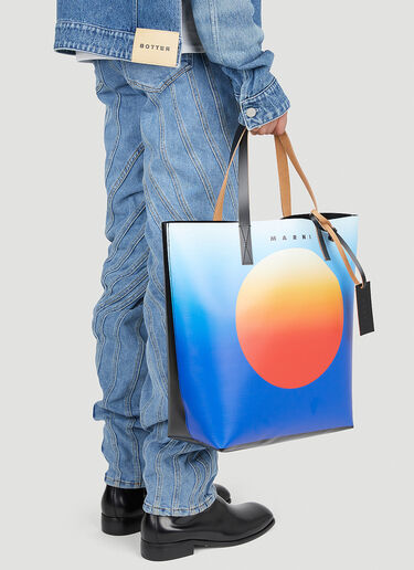 Marni 毛皮购物包 蓝色 mni0152021