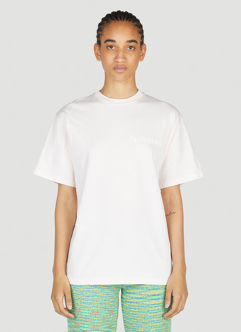 Aries No Problemo Short Sleeve T-Shirt White ari0254007