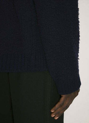 Textured Knit Cardigan Yohji Yamamoto Textured Knit Cardigan Navy yoy0158008