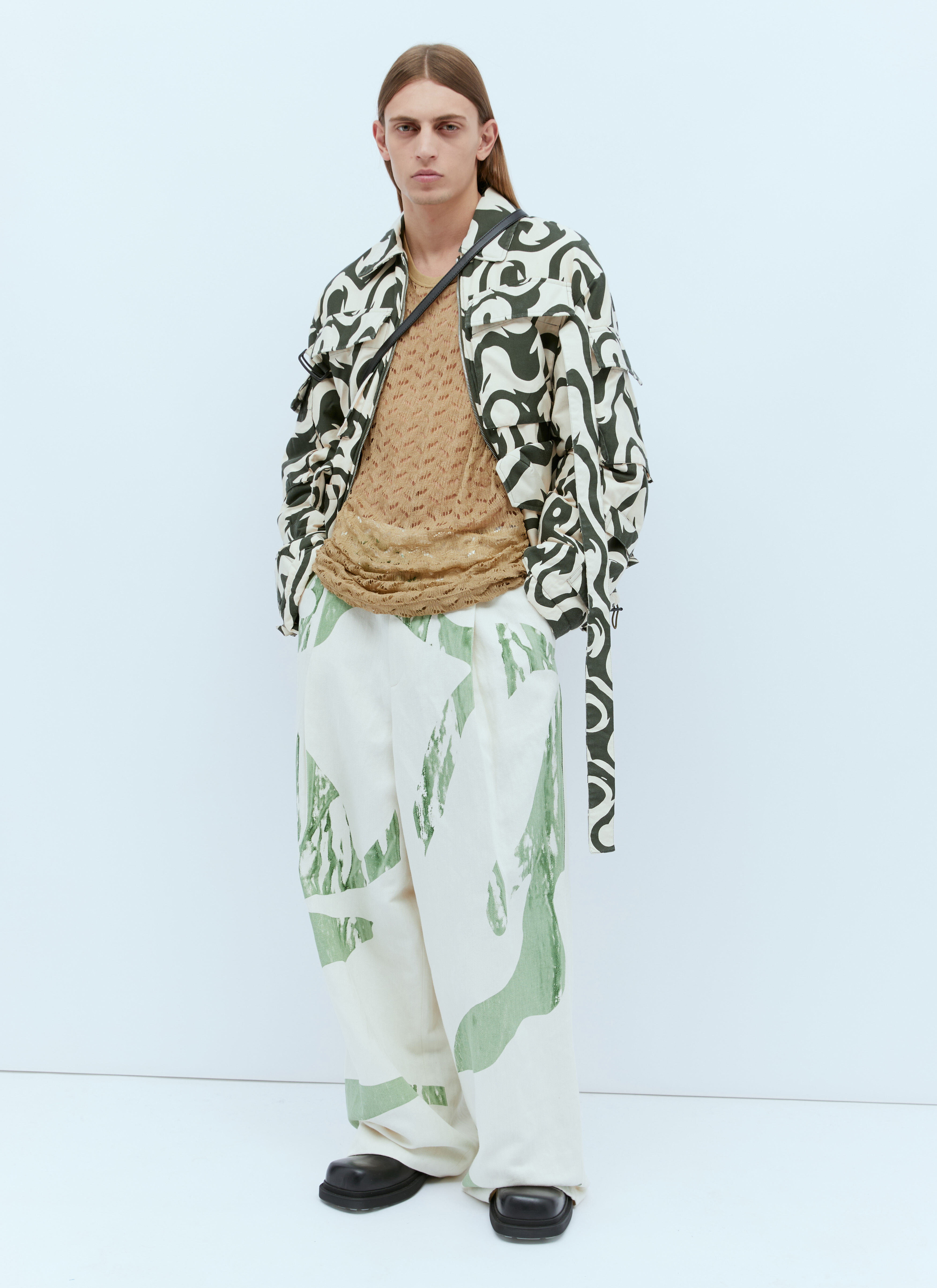 Cargo print jacket outlet