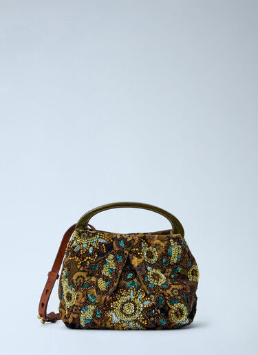 LN-CC® - Dries Van Noten: Crisp Metallic Crossbody Bag - Khaki Dries Van Noten Crisp Metallic Crossbody Bag Khaki dvn0265020