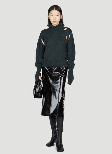 Cut Out Sweater MM6 Maison Margiela Cut Out Sweater Green mmm0253009