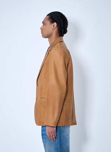 Our Legacy Leather Openning Blazer Brown our0160019