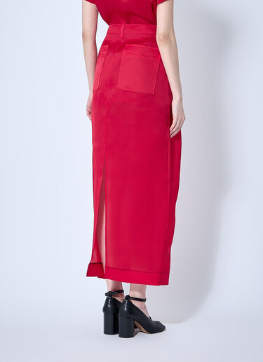 Khaite Lucian Silk Organza Maxi Skirt Red kha0260004