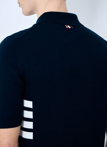 Thom Browne Knit Rugby Jersey Short Sleeve Top Navy thb0159006