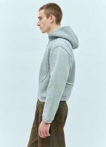 ERL Swirl Zipped Hooded Sweatshirt Grey erl0156019