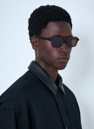 Retrosuperfuture x MM6 Geometric Frame Sunglasses Brown rmm0364005