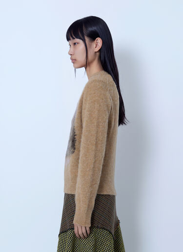 LN-CC® - GANNI: Brushed Alpaca Teddy Sweater - Camel GANNI Brushed Alpaca Teddy Sweater Camel gan0266032
