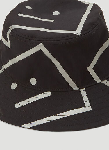 Acne Studios Buko Struct Print Face Bucket Hat Black acn0343019