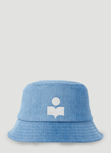 Isabel Marant Haley Logo Bucket Hat Blue ibm0251041