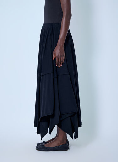 LN-CC® - Yohji Yamamoto: Draped Skirt A - Black Yohji Yamamoto Draped Skirt A Black yoy0263022