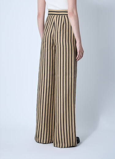 Max Mara Striped Tailored Pants Beige max0260005