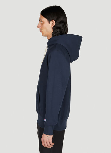 Champion Logo Embroidered Hooded Sweatshirt Dark Blue cha0152007